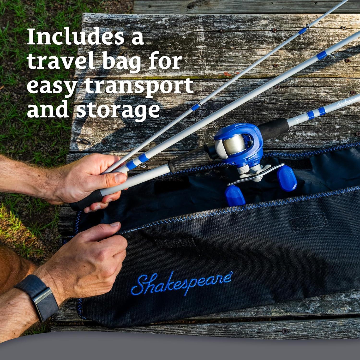 image:imageShakespeare Agility Low Profile Baitcast Reel and Fishing Rod ComboNew Model