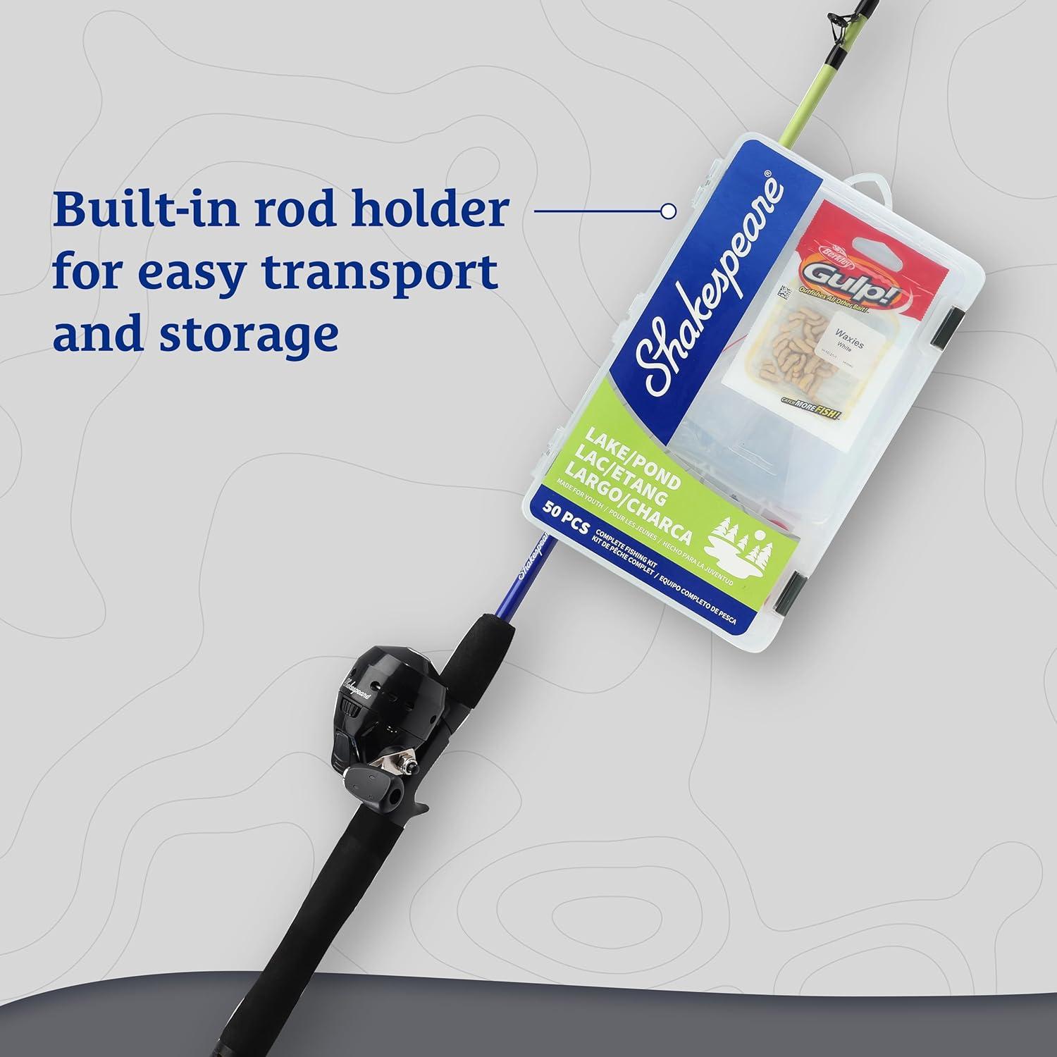 image:imageShakespeare Catch More Fish Spincast Reel and Fishing Rod Combo with KitLakePond Yellow