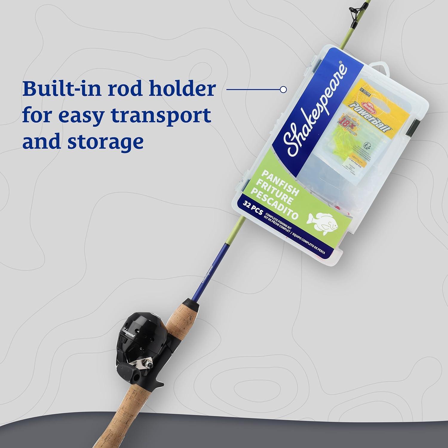 image:imageShakespeare Catch More Fish Spincast Reel and Fishing Rod Combo with KitPanfish