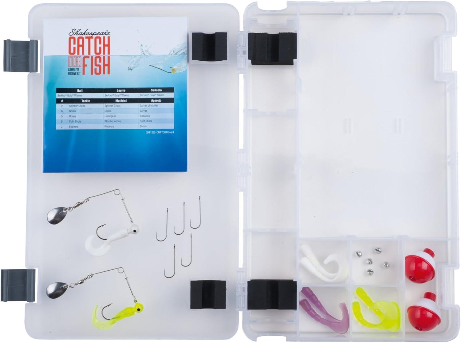image:imageShakespeare Catch More Fish Spincast Reel and Fishing Rod Combo with KitYouth
