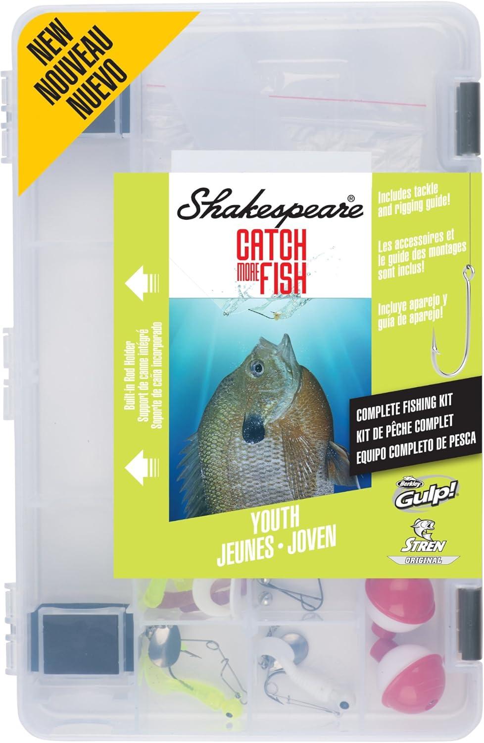 image:imageShakespeare Catch More Fish Spincast Reel and Fishing Rod Combo with KitYouth