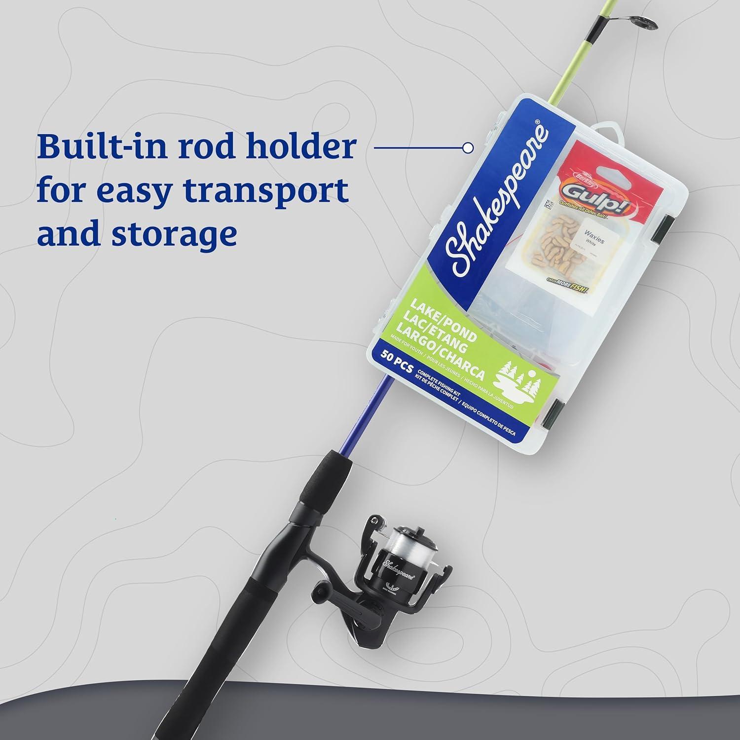 image:imageShakespeare Catch More Fish Spinning Reel and Fishing Rod Combo with KitLakePond Yellow