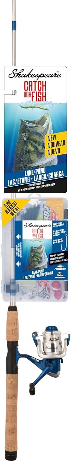 image:imageShakespeare Catch More Fish Spinning Reel and Fishing Rod Combo with KitLakePond