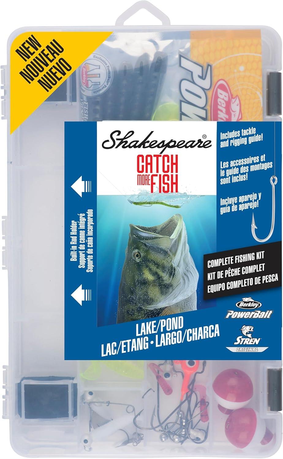 image:imageShakespeare Catch More Fish Spinning Reel and Fishing Rod Combo with KitLakePond