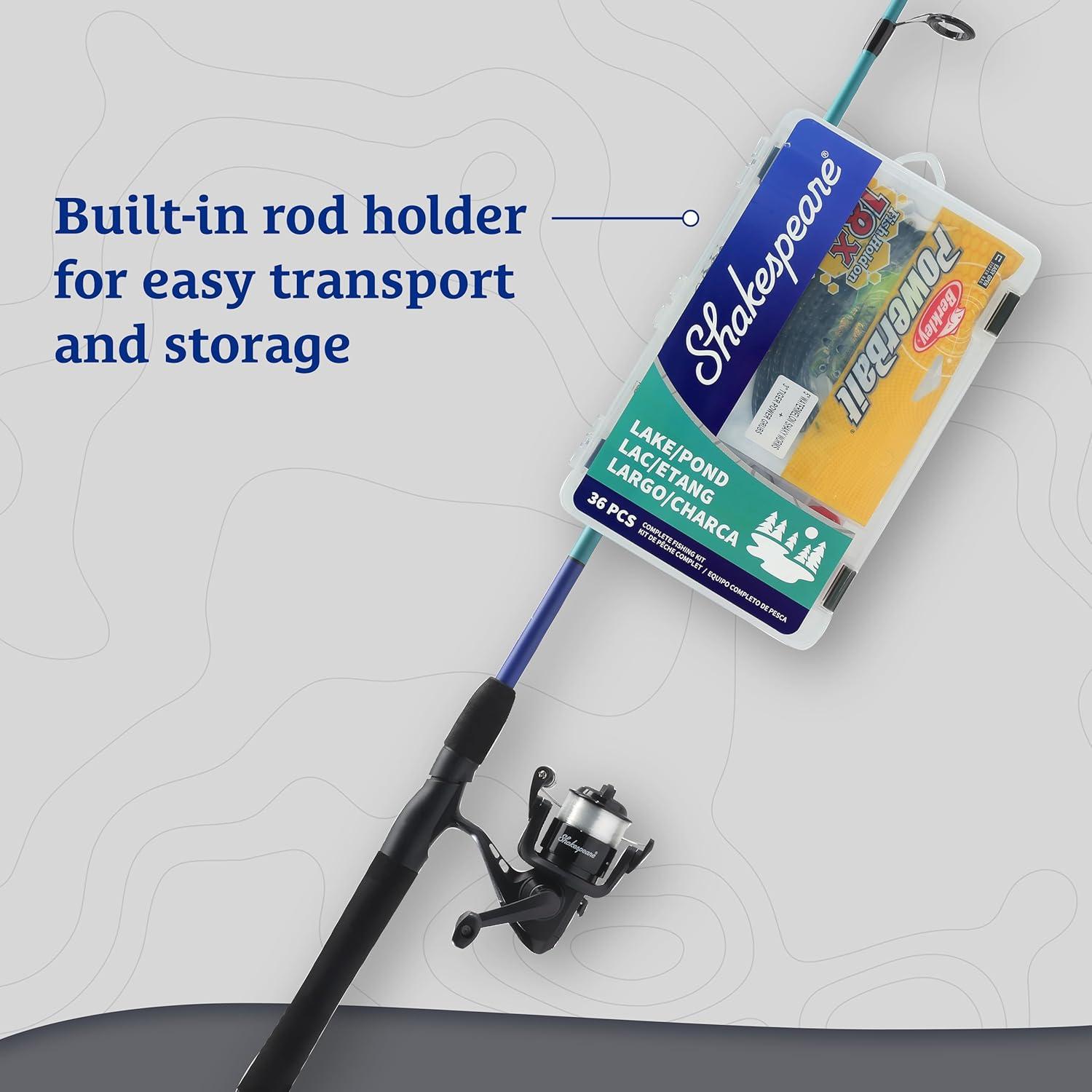 image:imageShakespeare Catch More Fish Spinning Reel and Fishing Rod Combo with KitLakePond