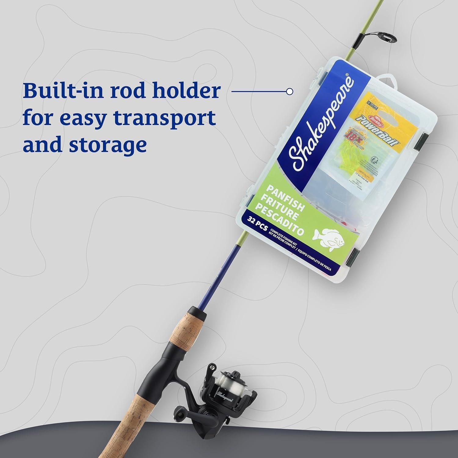 image:imageShakespeare Catch More Fish Spinning Reel and Fishing Rod Combo with KitPanfish