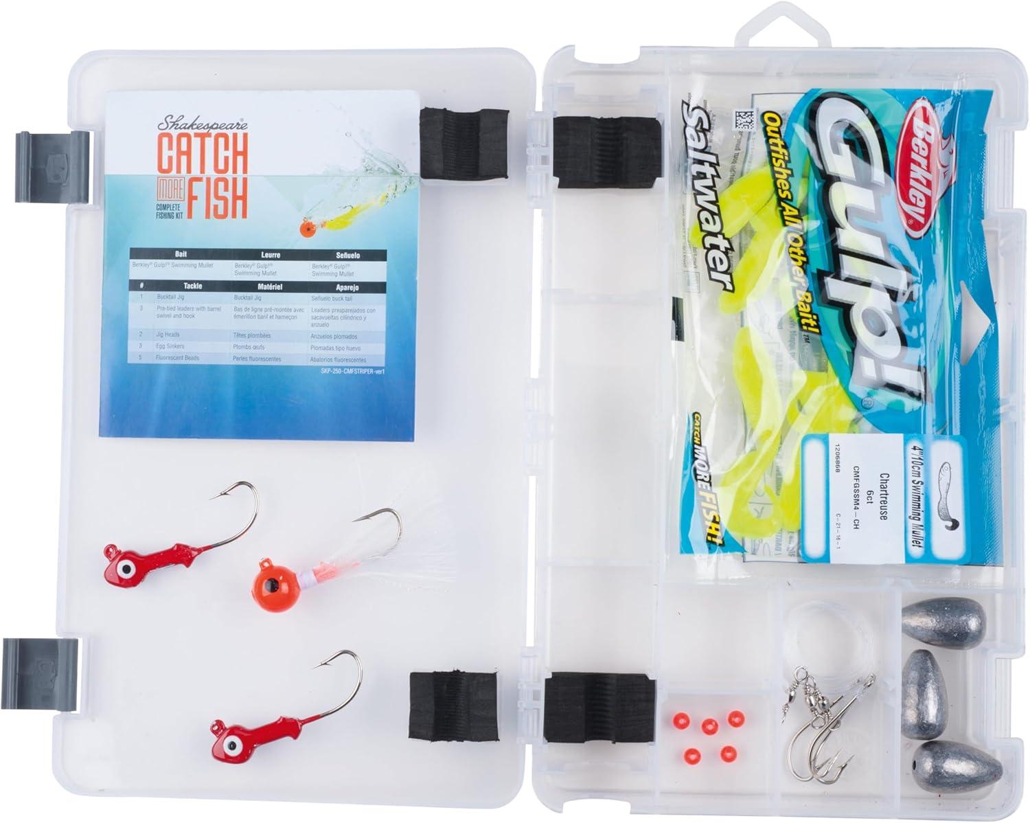 image:imageShakespeare Catch More Fish Spinning Reel and Fishing Rod Combo with KitStriper