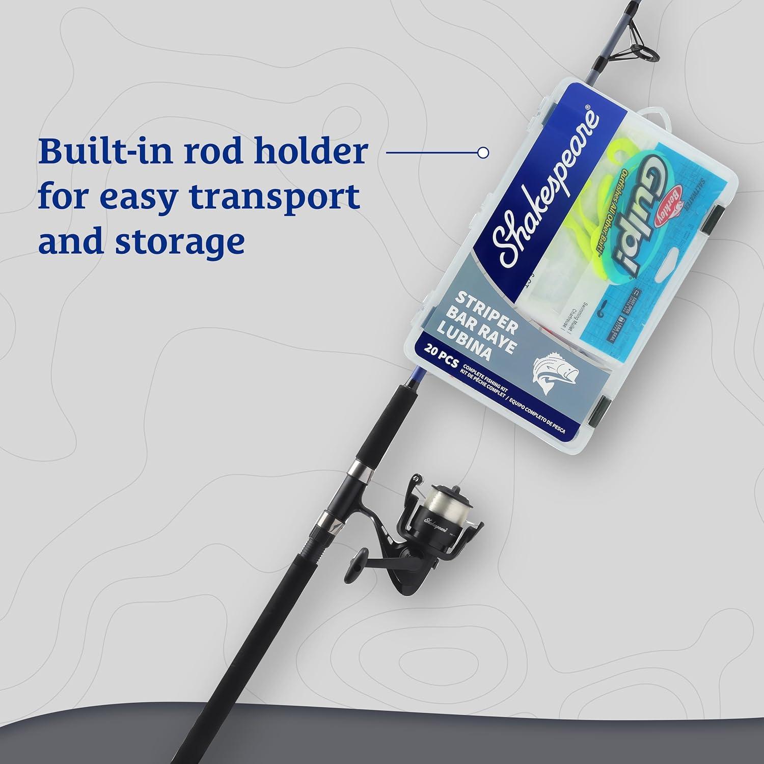 image:imageShakespeare Catch More Fish Spinning Reel and Fishing Rod Combo with KitStriper