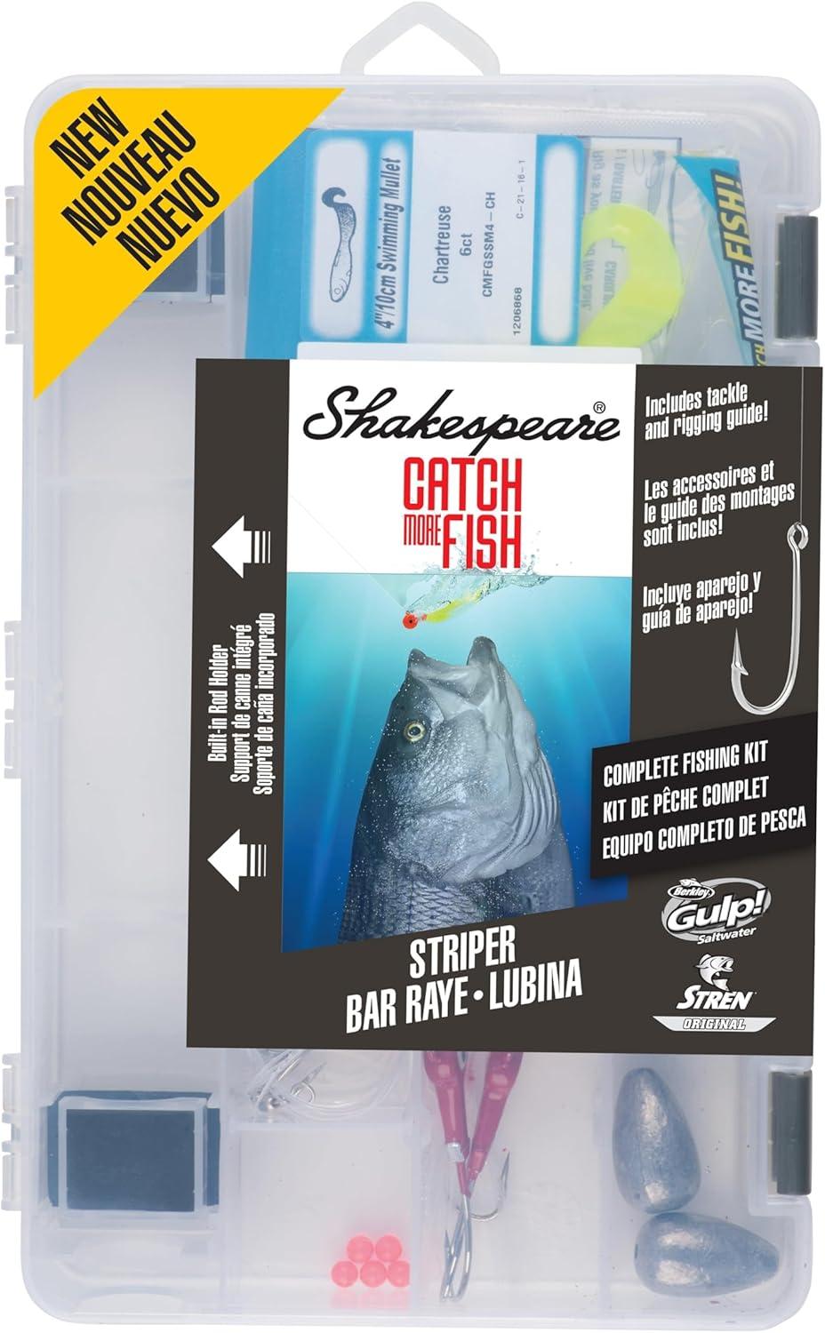 image:imageShakespeare Catch More Fish Spinning Reel and Fishing Rod Combo with KitStriper