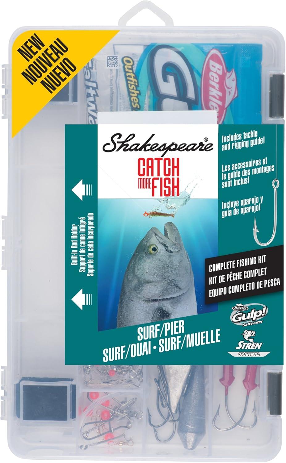 image:imageShakespeare Catch More Fish Spinning Reel and Fishing Rod Combo with KitSurfPier 8ft