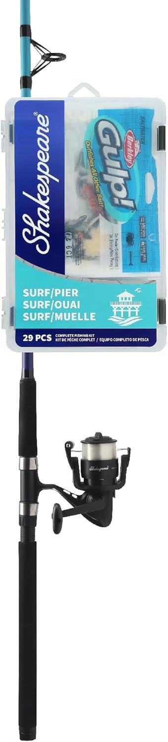 image:imageShakespeare Catch More Fish Spinning Reel and Fishing Rod Combo with KitSurfPier 8ft