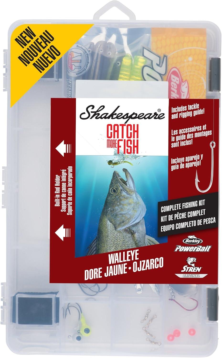 image:imageShakespeare Catch More Fish Spinning Reel and Fishing Rod Combo with KitWalleye