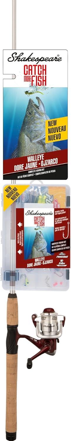 image:imageShakespeare Catch More Fish Spinning Reel and Fishing Rod Combo with KitWalleye