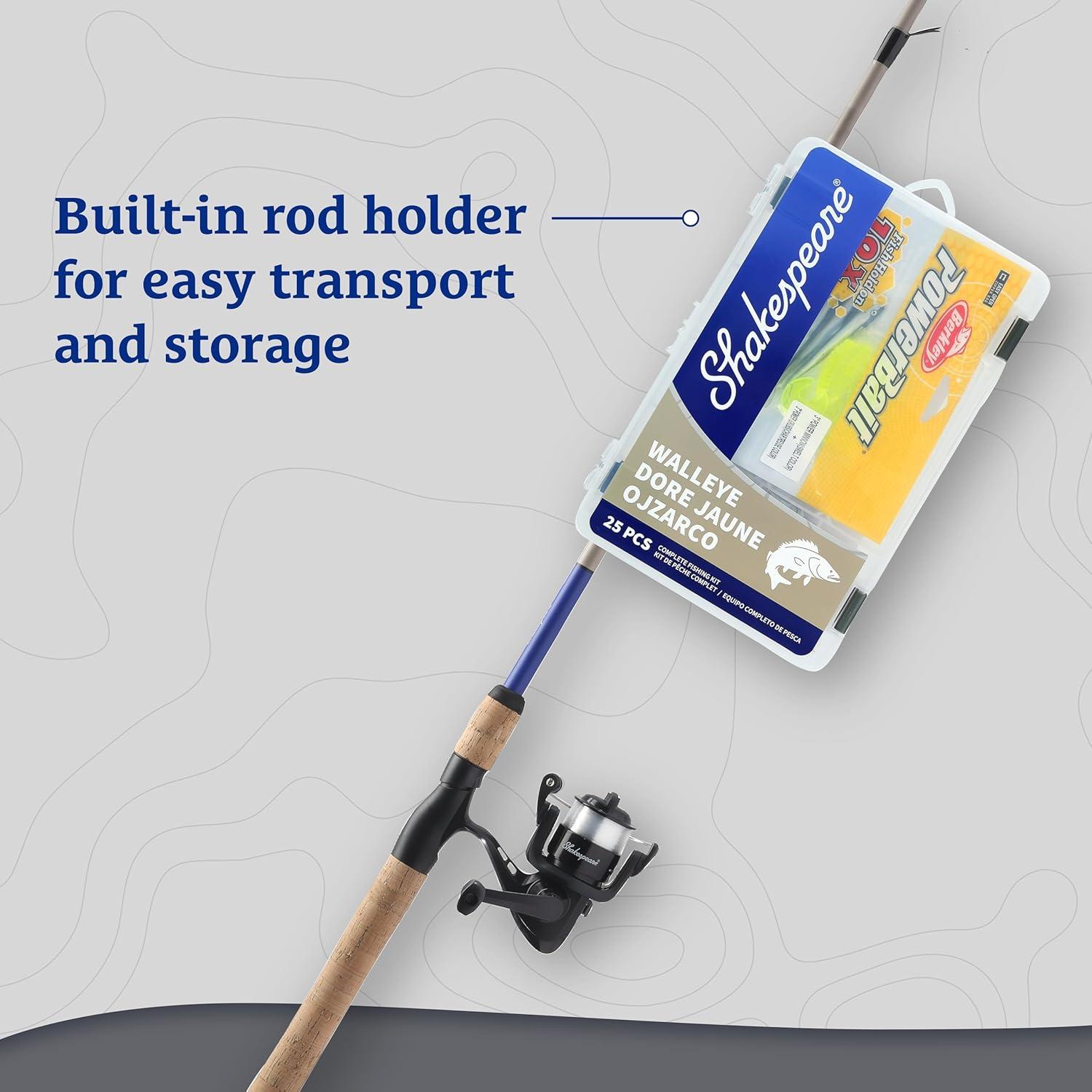 image:imageShakespeare Catch More Fish Spinning Reel and Fishing Rod Combo with KitWalleye