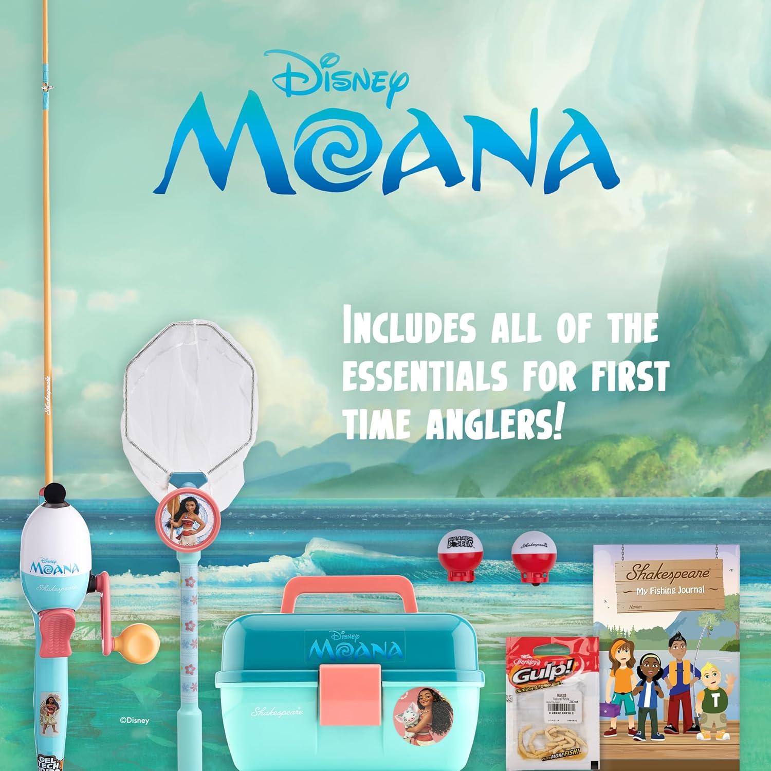 image:imageShakespeare Youth Fishing Reel and Rod ComboDisney Moana 7 pc Kit