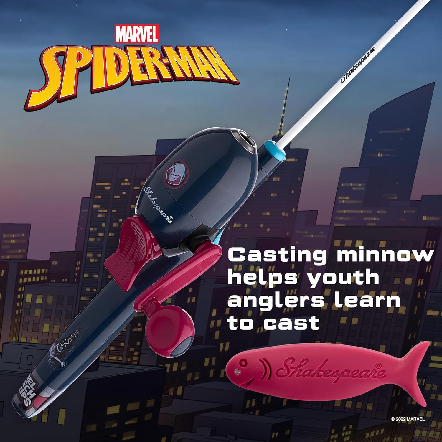 image:imageShakespeare Youth Fishing Reel and Rod ComboMarvel Ghost Spider Beginner