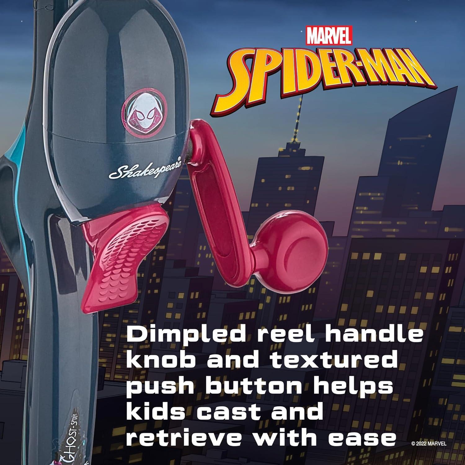image:imageShakespeare Youth Fishing Reel and Rod ComboMarvel Ghost Spider Beginner