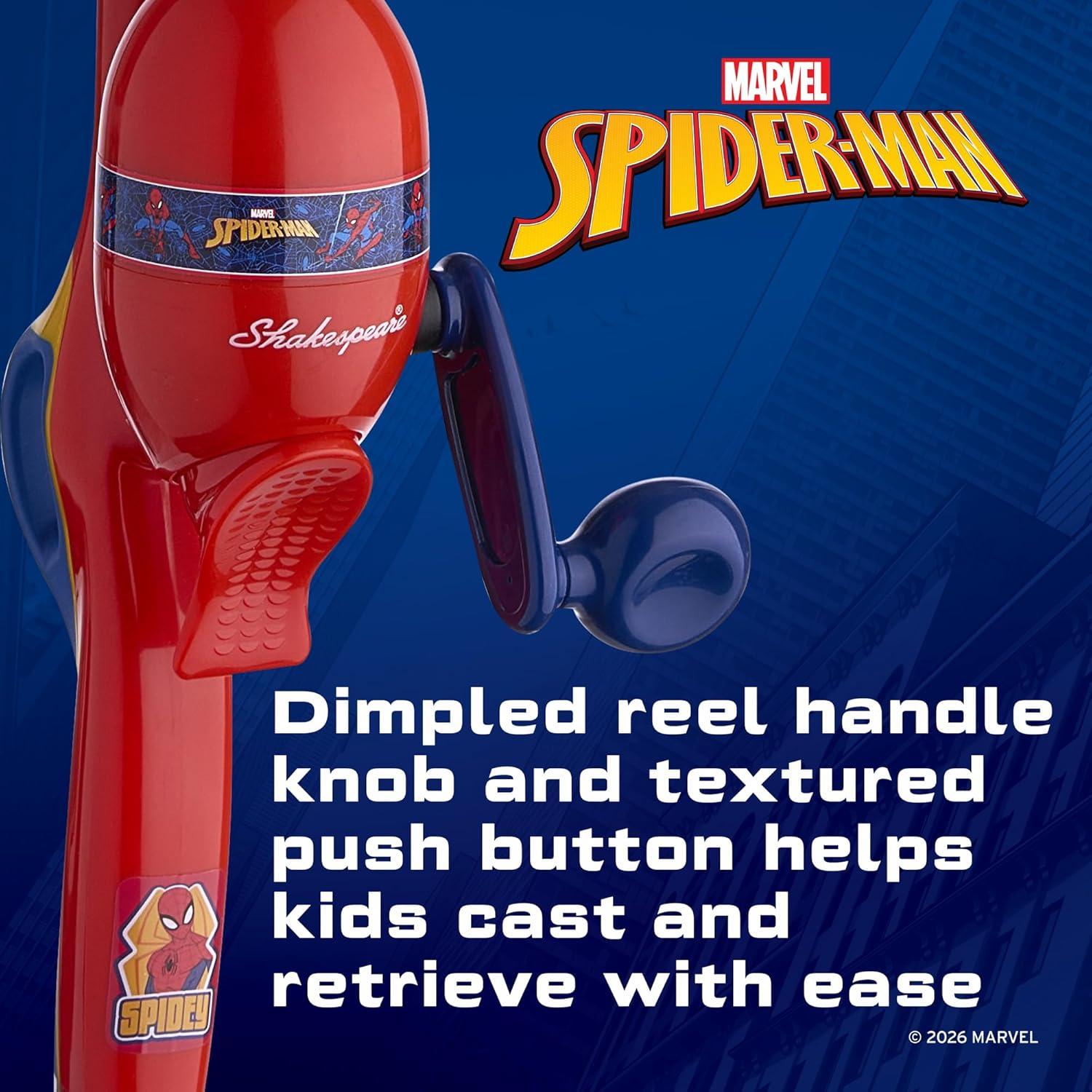 image:imageShakespeare Youth Fishing Reel and Rod ComboMarvel SpiderMan Beginner