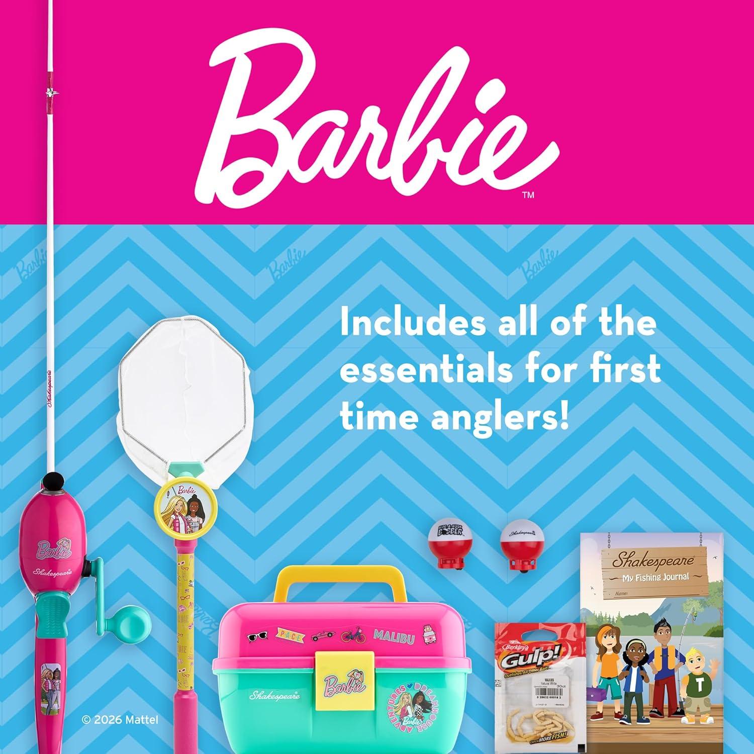 image:imageShakespeare Youth Fishing Reel and Rod ComboMattel Barbie 7pc Kit