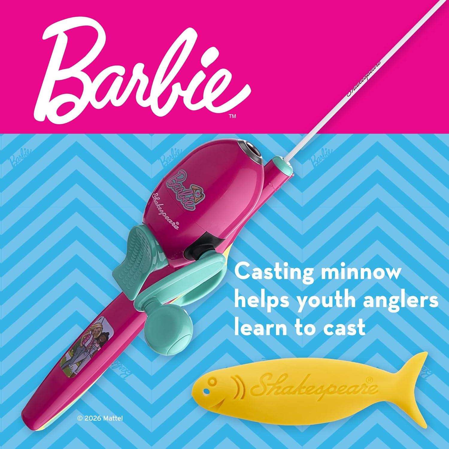 image:imageShakespeare Youth Fishing Reel and Rod ComboMattel Barbie Beginner