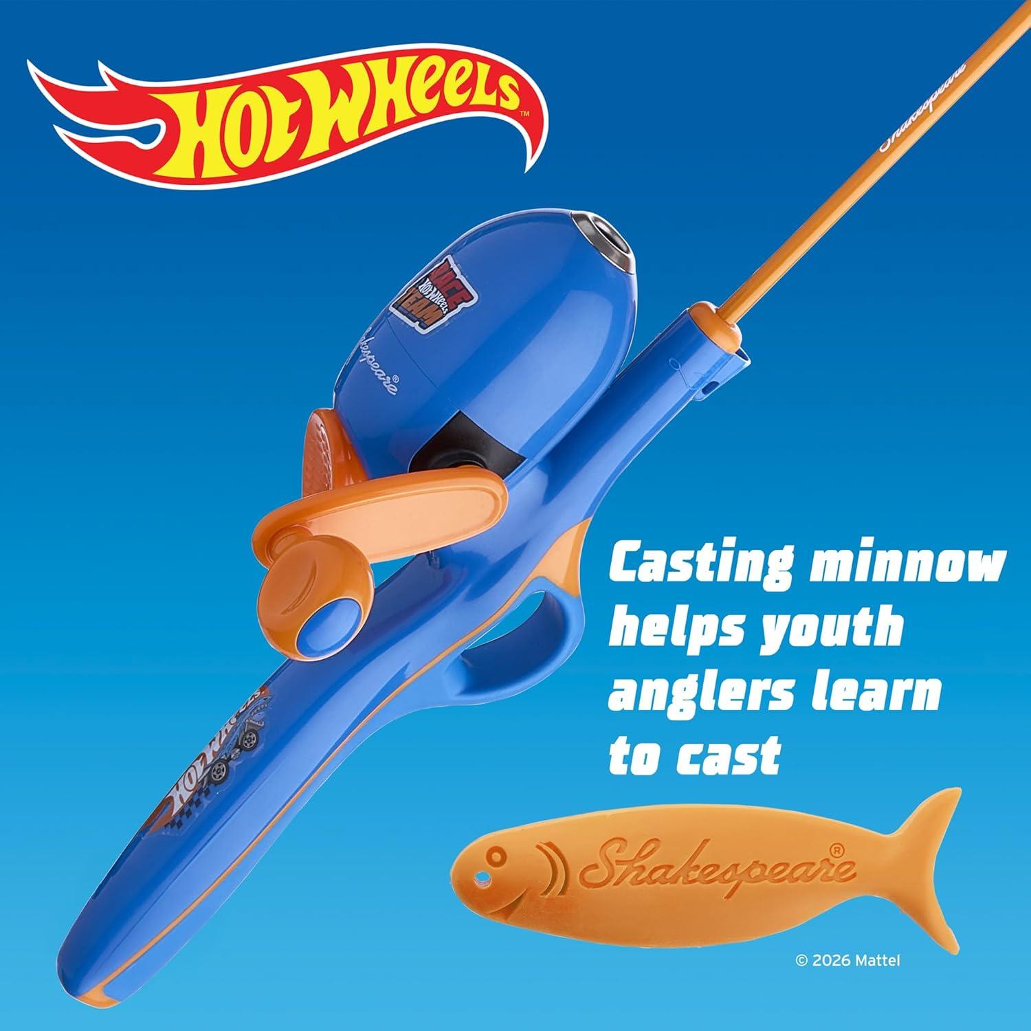 image:imageShakespeare Youth Fishing Reel and Rod ComboMattel Hot Wheels