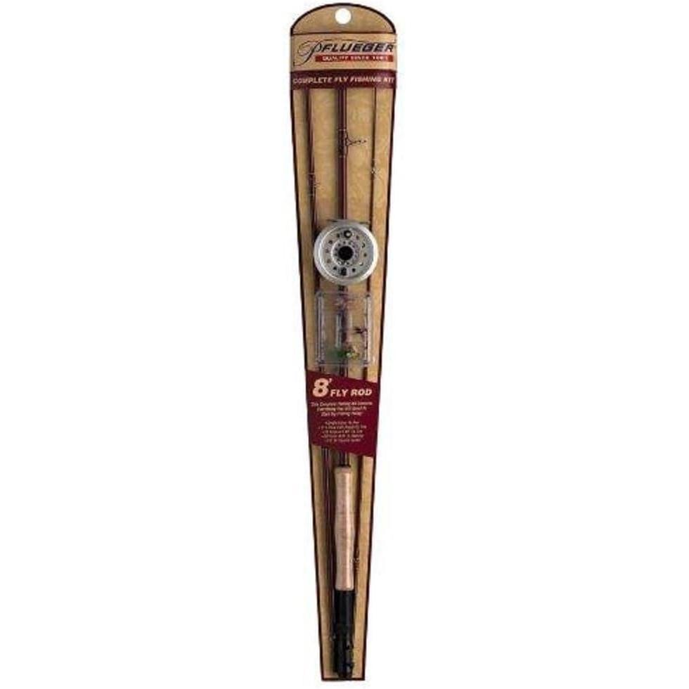image:imagePflueger 8 Fly Kit Rod and Reel Combo 3Piece Graphite Rod Size 44322 Reel Lightweight and CorrosionResistant RightLeft Handle Position
