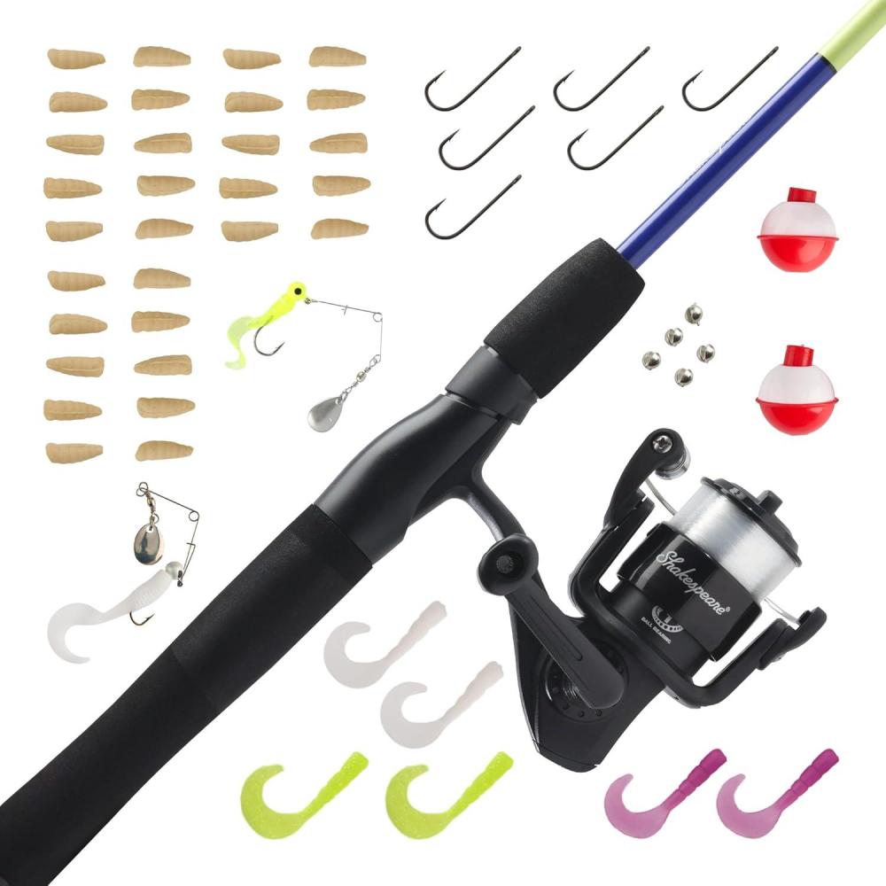image:imageShakespeare Catch More Fish Spinning Reel and Fishing Rod Combo with KitLakePond  Yellow
