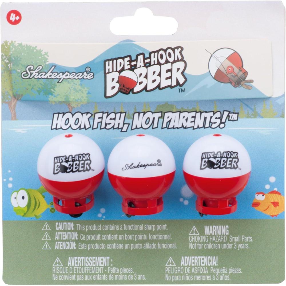 image:imageShakespeare HideAHook Bobber 3Pack Weighted Fishing Bobbers for Kids Easy LongDistance Casting Weedless Design Prevents Snags PreRigged for Easy Fishing