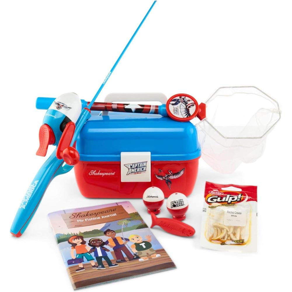 image:imageShakespeare Youth Fishing Reel and Rod ComboMarvel Captain America 7pc Kit