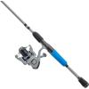 Shakespeare Agility Gel-Tech Spinning Reel and Fishing Rod Combo(Blue)