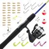Shakespeare Catch More Fish Spinning Reel and Fishing Rod Combo with Kit(Lake/Pond – Yellow)