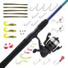 Shakespeare Catch More Fish Spinning Reel and Fishing Rod Combo with Kit(Lake/Pond)