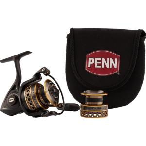 Penn Battle Spinning Reel Kit, Size 5000, Includes Reel Cover and Spare Anodized Aluminum Spool, Right/Left Handle Position, HT-100 Front Drag System(Battle Reel Kit)