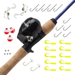 Shakespeare Catch More Fish Spincast Reel and Fishing Rod Combo with Kit(Panfish)