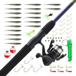 Shakespeare Catch More Fish Spinning Reel and Fishing Rod Combo with Kit(Crappie)