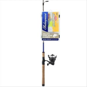 Shakespeare Catch More Fish Spinning Reel and Fishing Rod Combo with Kit(Walleye)
