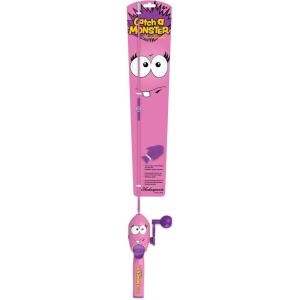Shakespeare Catch a Monster Kit Spincast Reel and Fishing Rod Childen’s Combo(Pink)