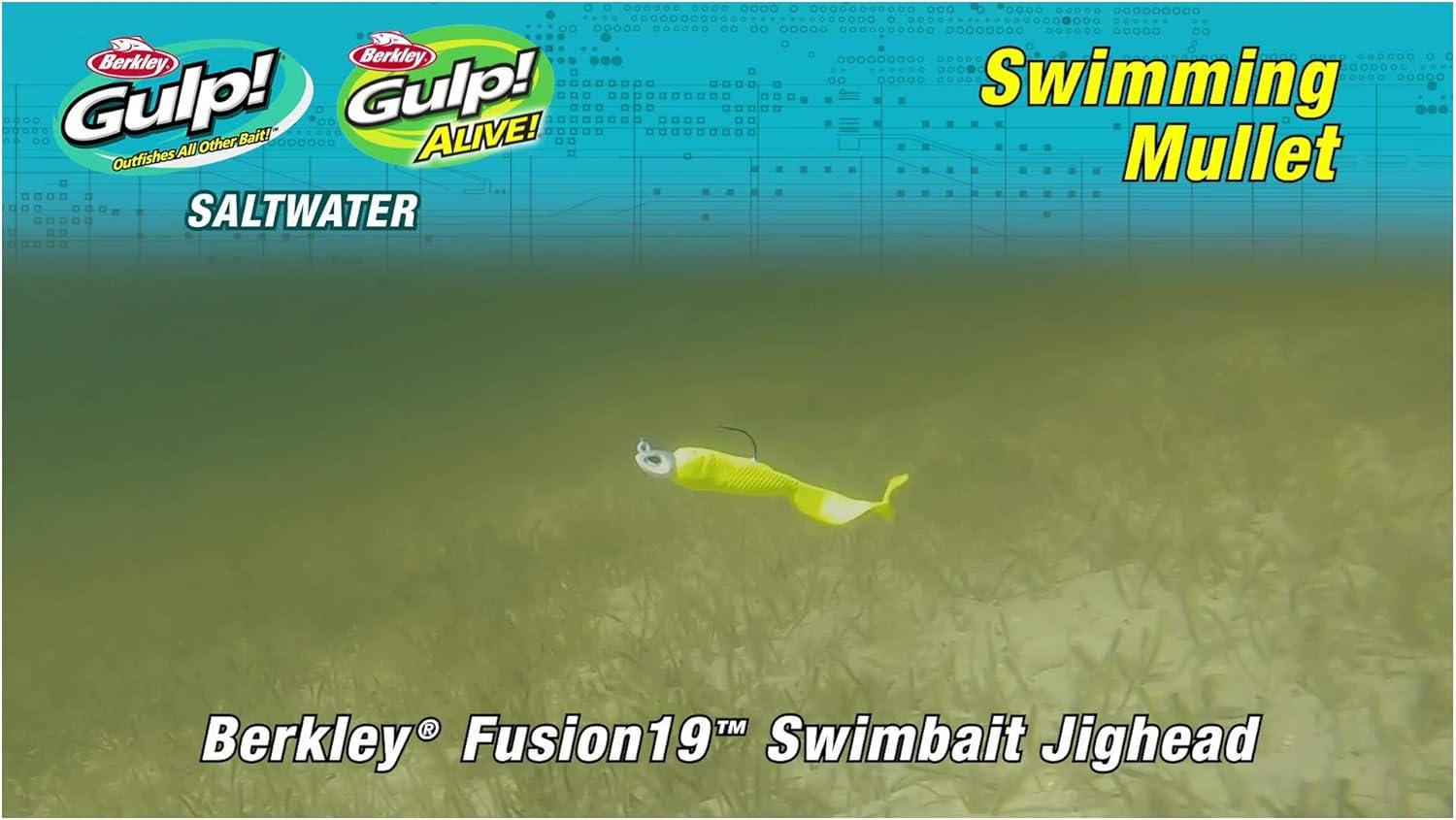 image:imageBerkley Gulp Alive Swimming Mullet Saltwater Fishing Soft BaitChartreuse