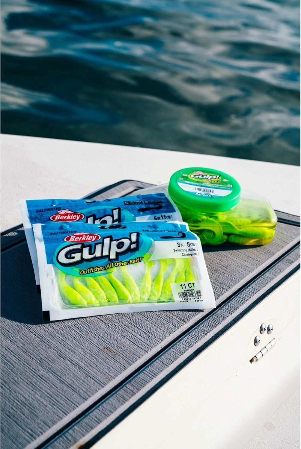 image:imageBerkley Gulp Alive Swimming Mullet Saltwater Fishing Soft BaitGlow
