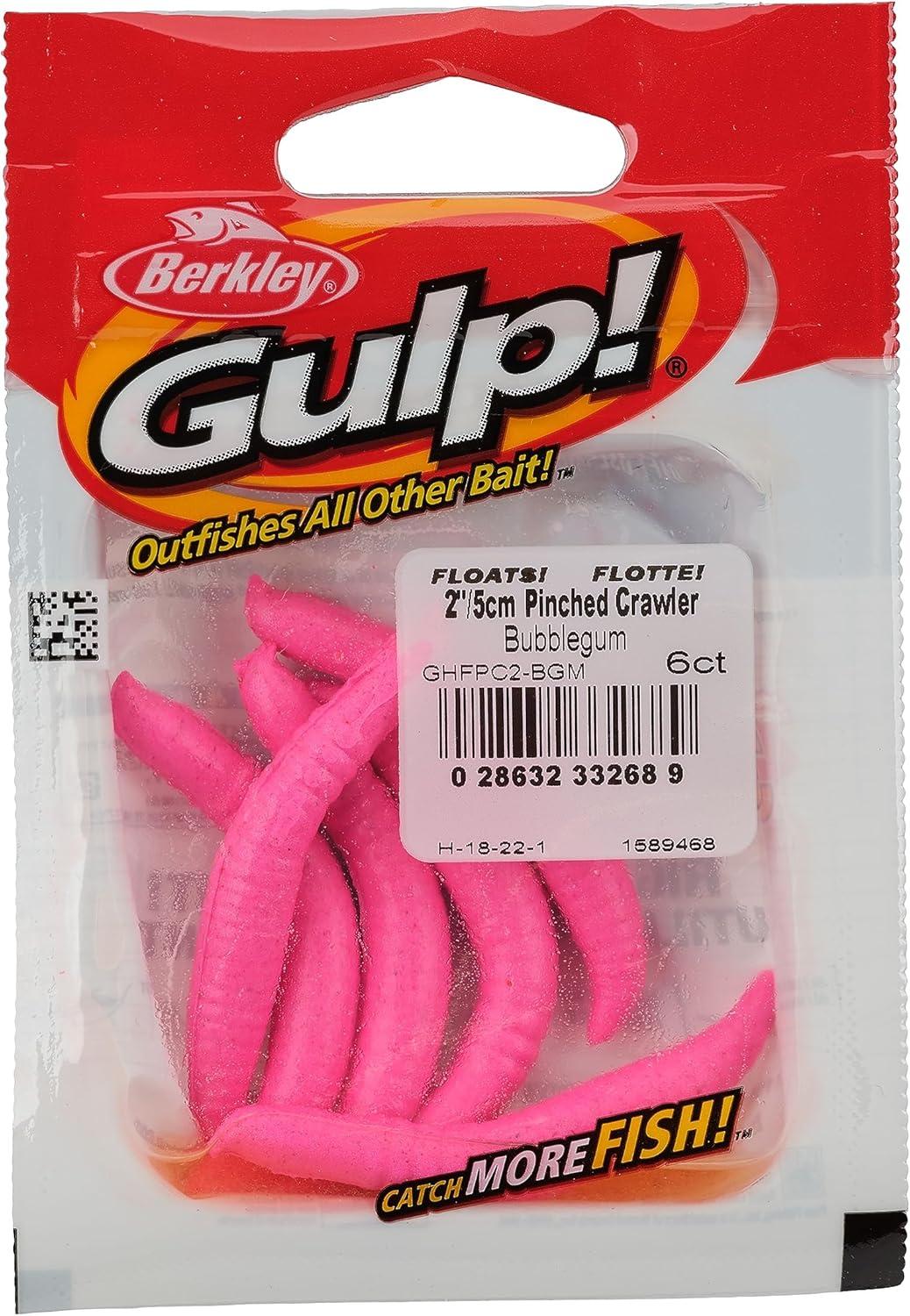 image:imageBerkley Gulp Floating Pinched Crawler Fishing Soft BaitBubblegum Original Scent