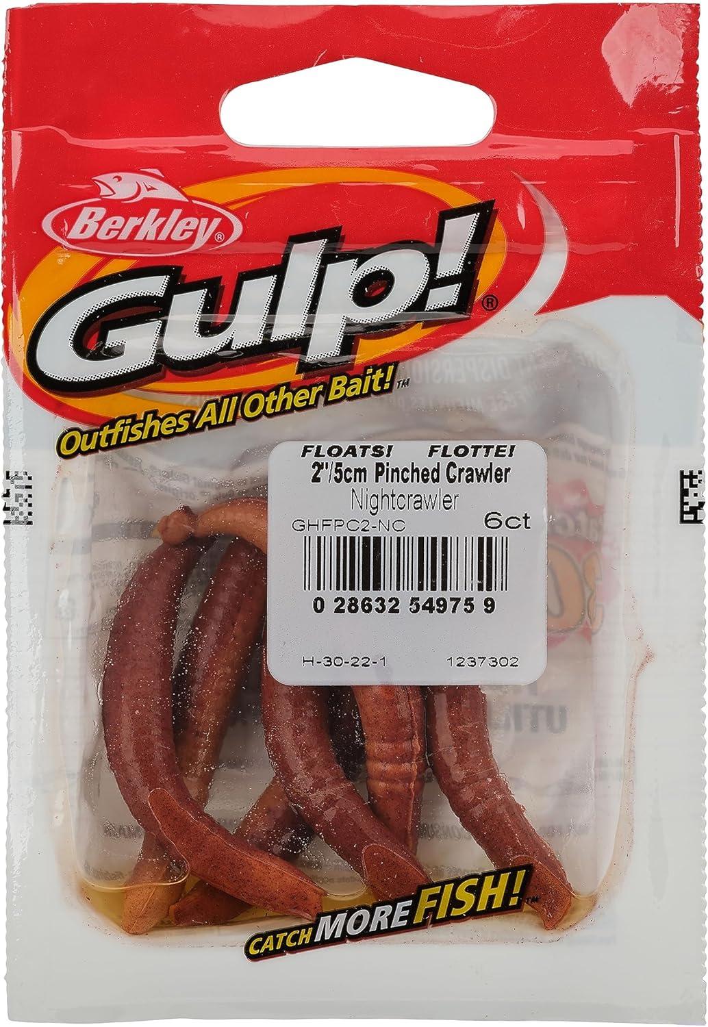 image:imageBerkley Gulp Floating Pinched Crawler Fishing Soft BaitNightcrawler Garlic Scent