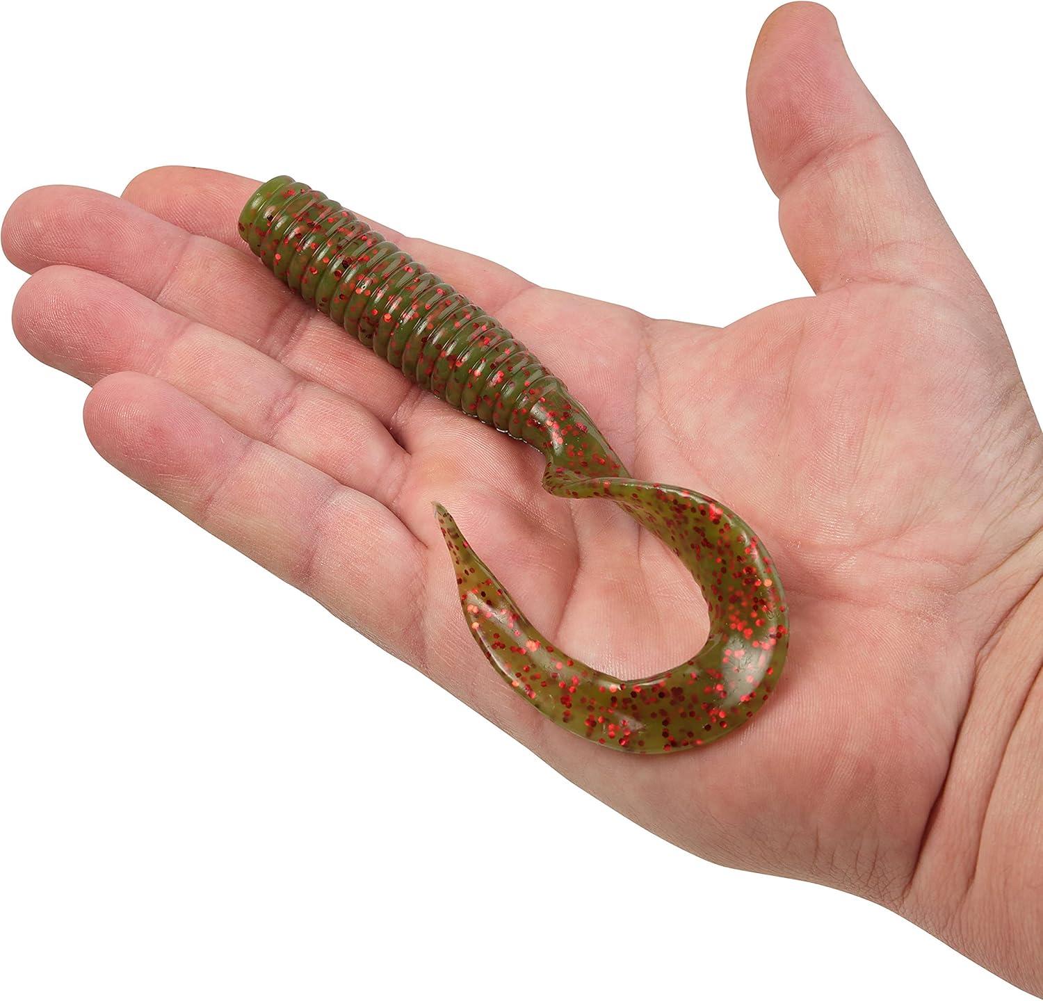 image:imageBerkley Gulp Grub Saltwater Fishing Soft BaitMotor Oil Red Fleck