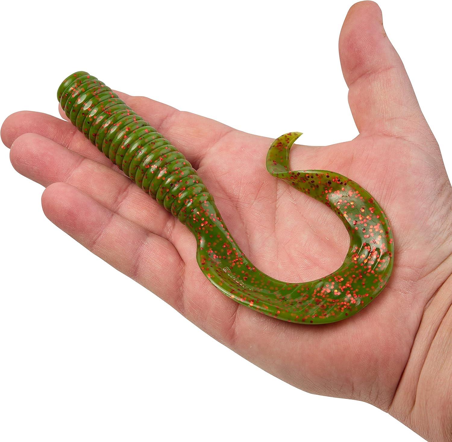 image:imageBerkley Gulp Grub Saltwater Fishing Soft BaitMotor Oil Red Fleck