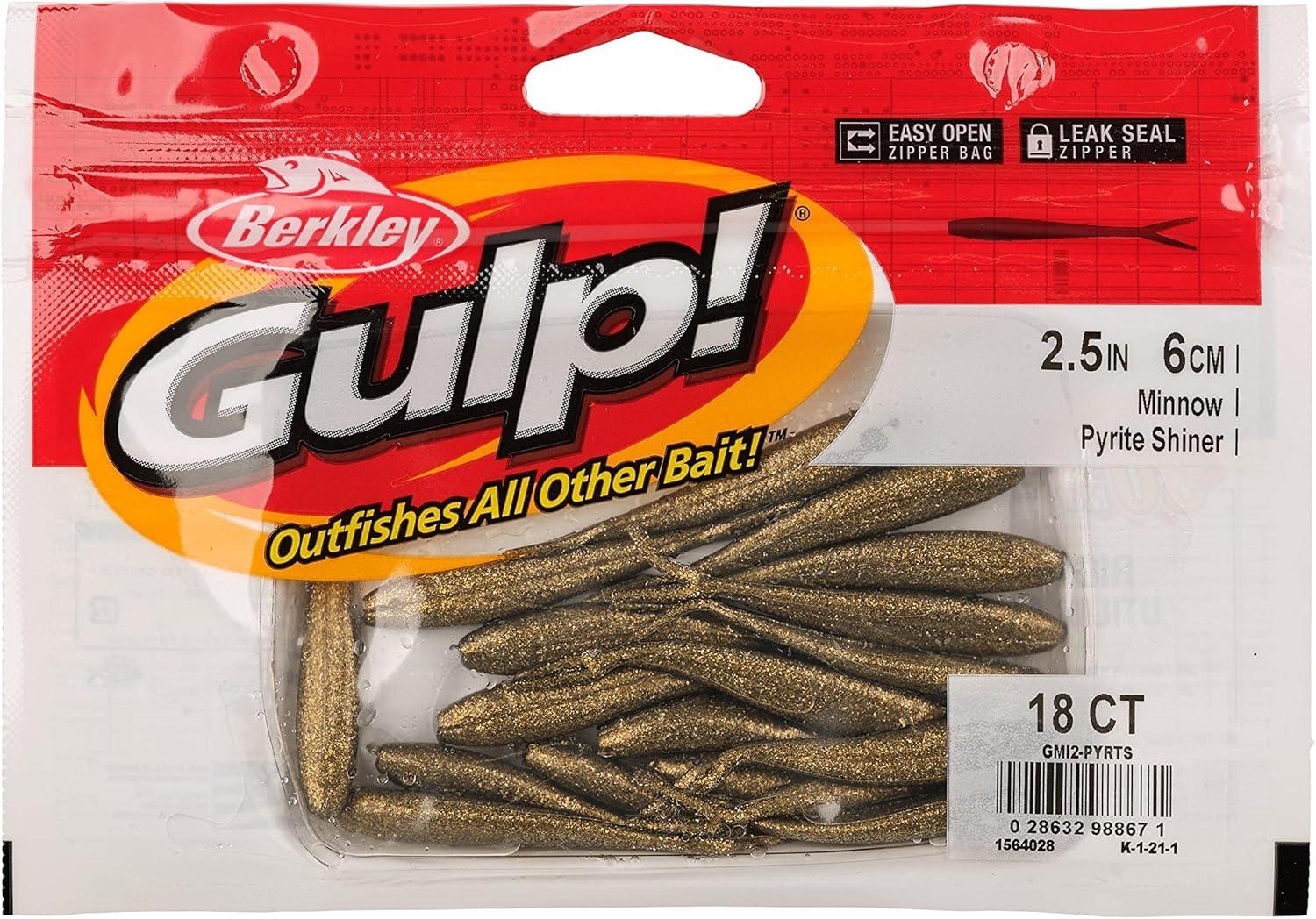 image:imageBerkley Gulp Minnow Fishing Soft BaitPyrite Shiner