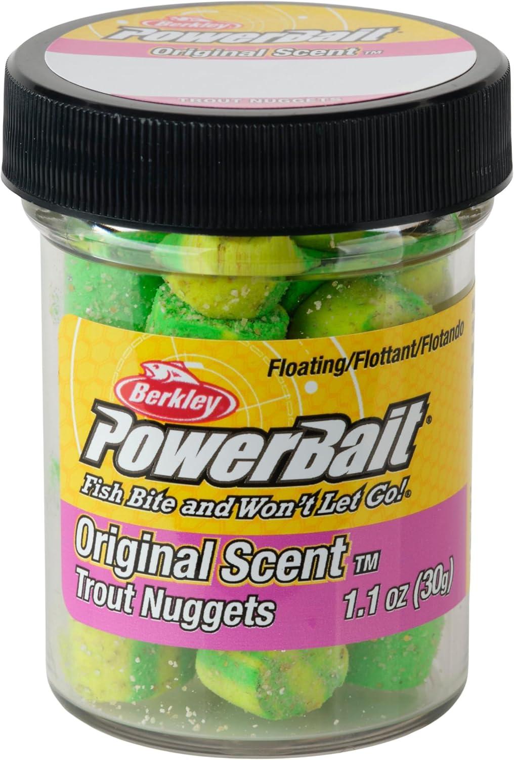 image:imageBerkley PowerBait Power Nuggets Fishing Dough Bait Assorted Colors Scent Dispersion Technology Irresistible Scent and Flavor Moldable and Easy to UseLime Twist