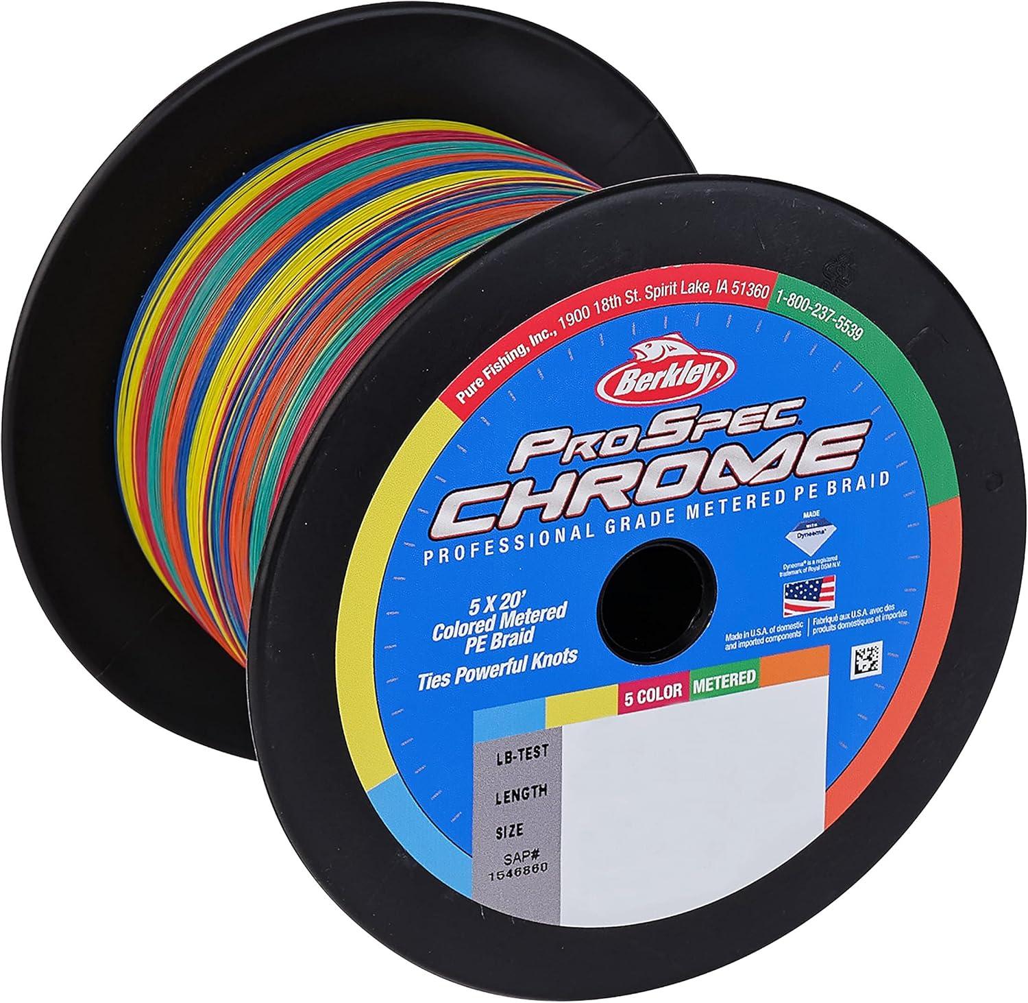 image:imageBerkley ProSpec Chrome 5x20 Metered Saltwater Braid Fishing Line20lb 1500yd