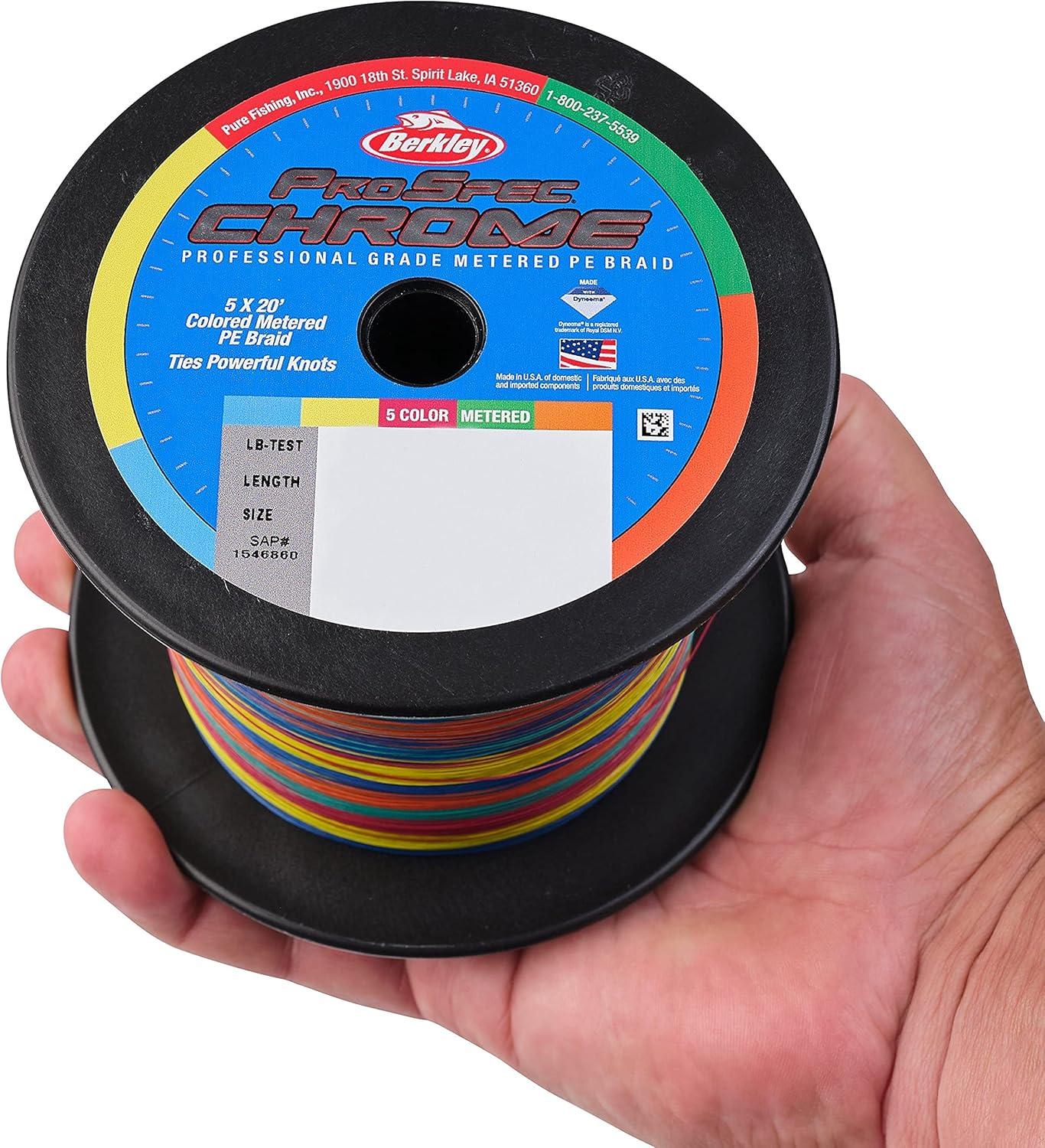image:imageBerkley ProSpec Chrome 5x20 Metered Saltwater Braid Fishing Line20lb 1500yd