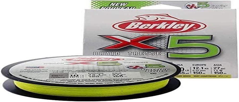 image:imageBerkley x5 Braid Fishing LineFlame Green