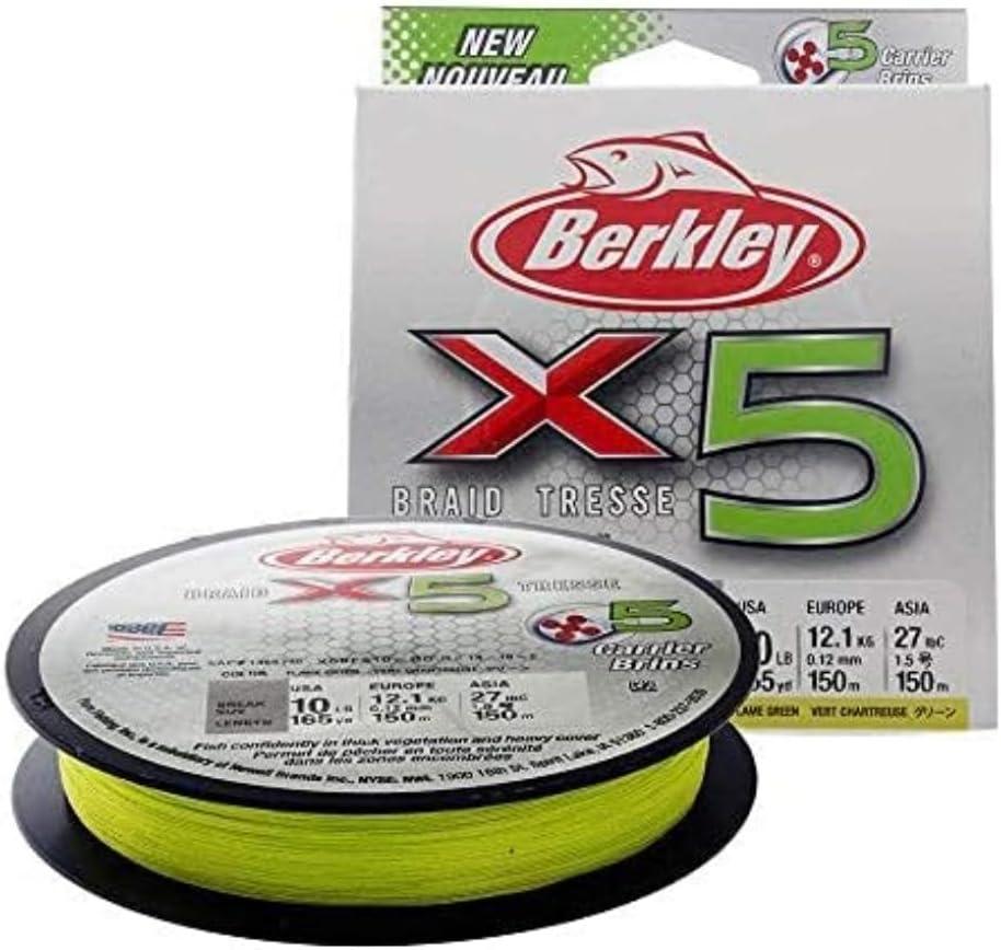image:imageBerkley x5 Braid Fishing LineFlame Green