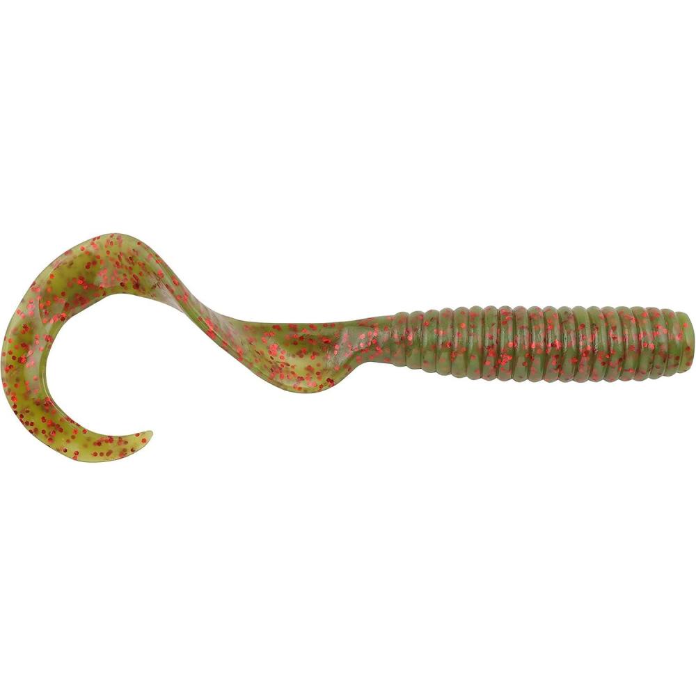 image:imageBerkley Gulp Grub Saltwater Fishing Soft BaitMotor Oil Red Fleck